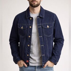 NEW Zara Man Blue Textured Jacket